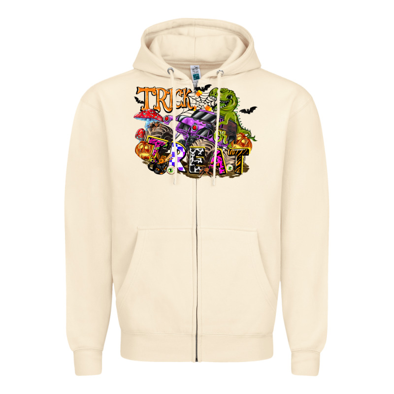 Trick Rawr Treat Zipper Hoodie by FaDigitalArtStudio | Teevron