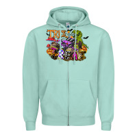 Seafoam trick rawr treat Zipper Hoodie - FaDigitalArtStudio