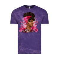 Cloud Purple breast cancer afro woman Vintage Tee - Artiststas