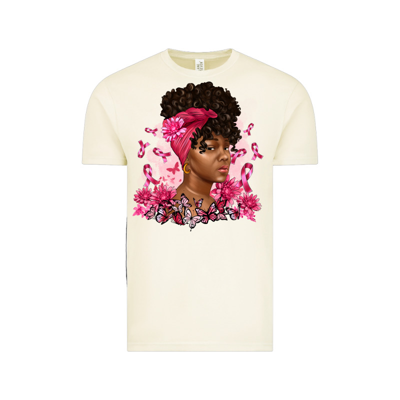 Breast Cancer Afro Woman Vintage Tee by Artiststas | Teevron