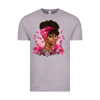 Vintage Zinc breast cancer afro woman Vintage Tee - Artiststas