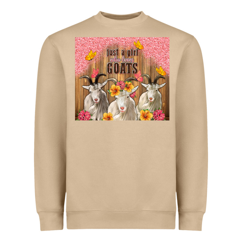 Just A Girl Who Loves Goats Tumbler Heavyweight Sweatshirt by TumblerDesignByShophia | Teevron