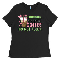 Emotional Support Coffee Do Not Touch Ladies Tee | Teevron