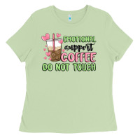 Matcha emotional support coffee do not touch Ladies Tee - MaliasSmallBusiness