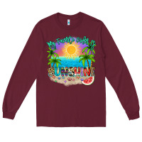 Burgundy My favorite color is sunshine Long Sleeve Tee - NancyCooperArtShop