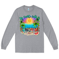 Heather Grey My favorite color is sunshine Long Sleeve Tee - NancyCooperArtShop