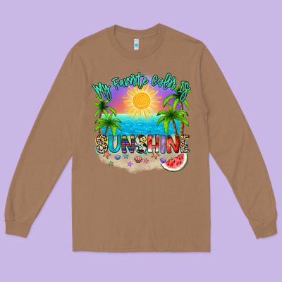 My Favorite Color Is Sunshine Long Sleeve Tee Designed By Nancycooperartshop