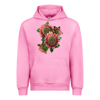 Fuchsia Pink 4 crimson blaze sunflower Urban Hoodie - LillyAllenDesigns