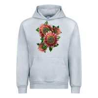 Heather Grey 4 crimson blaze sunflower Urban Hoodie - LillyAllenDesigns