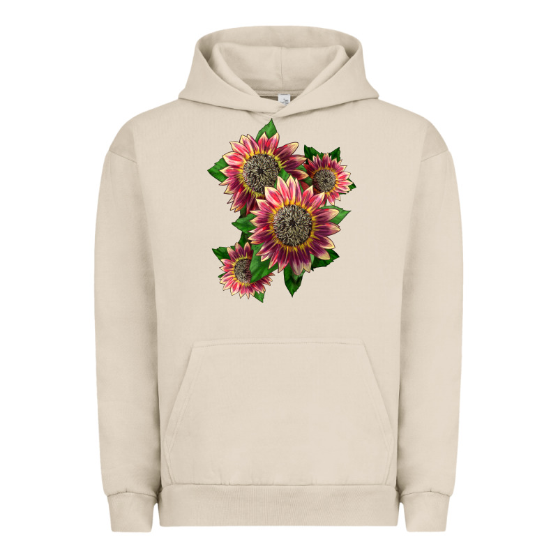 4 Crimson Blaze Sunflower Urban Hoodie by LillyAllenDesigns | Teevron