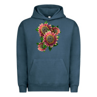 Pigment Midnight Navy 4 crimson blaze sunflower Urban Hoodie - LillyAllenDesigns