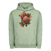 Pigment Oil Green 4 crimson blaze sunflower Urban Hoodie - LillyAllenDesigns