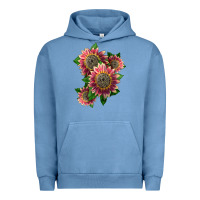 Pigment Pebble Blue 4 crimson blaze sunflower Urban Hoodie - LillyAllenDesigns
