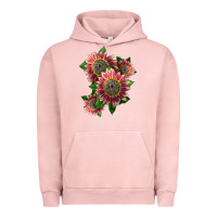 Pigment Salmon 4 crimson blaze sunflower Urban Hoodie - LillyAllenDesigns