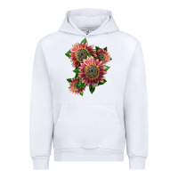 White 4 crimson blaze sunflower Urban Hoodie - LillyAllenDesigns