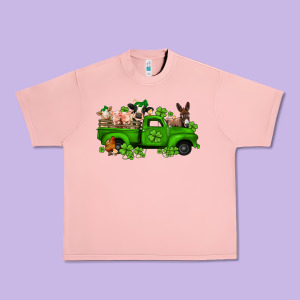 St Patricks Farm Animals Truck Urban Heavy Tee Designed By Jasminsmagicworld