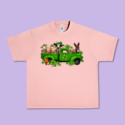 St Patricks Farm Animals Truck Urban Heavy Tee Designed By Jasminsmagicworld