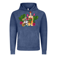 Vintage Denim mexican tequila gnomes guitar roses cactus serape Vintage Hoodie - Artiststas