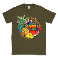 Army Green hello summer pineapple Classic Tee - JahusDesignShop