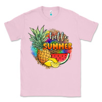 Bubblegum Pink hello summer pineapple Classic Tee - JahusDesignShop