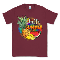 Burgundy hello summer pineapple Classic Tee - JahusDesignShop