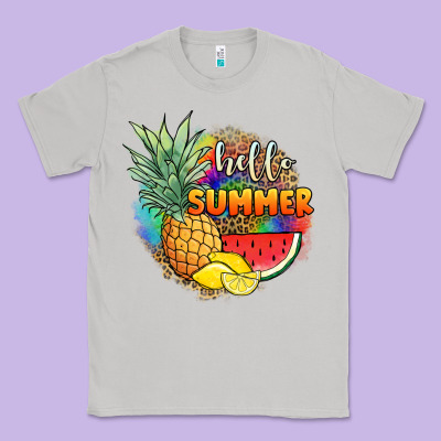 Hello Summer Pineapple Classic Tee Designed By Jahusdesignshop
