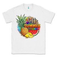 White hello summer pineapple Classic Tee - JahusDesignShop