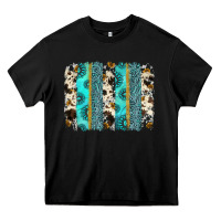 Black gemstone sunflower cowhide brushstroke Heavy Core Tee - AdoDesignShop