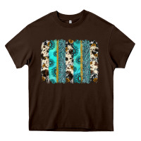 Chocolate Brown gemstone sunflower cowhide brushstroke Heavy Core Tee - AdoDesignShop