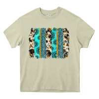 Mossy gemstone sunflower cowhide brushstroke Heavy Core Tee - AdoDesignShop