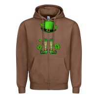 Chestnut Custom name St. Patrick's leprechaun Zipper Hoodie - OliviaCreatesArt