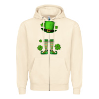 Sandshell Custom name St. Patrick's leprechaun Zipper Hoodie - OliviaCreatesArt