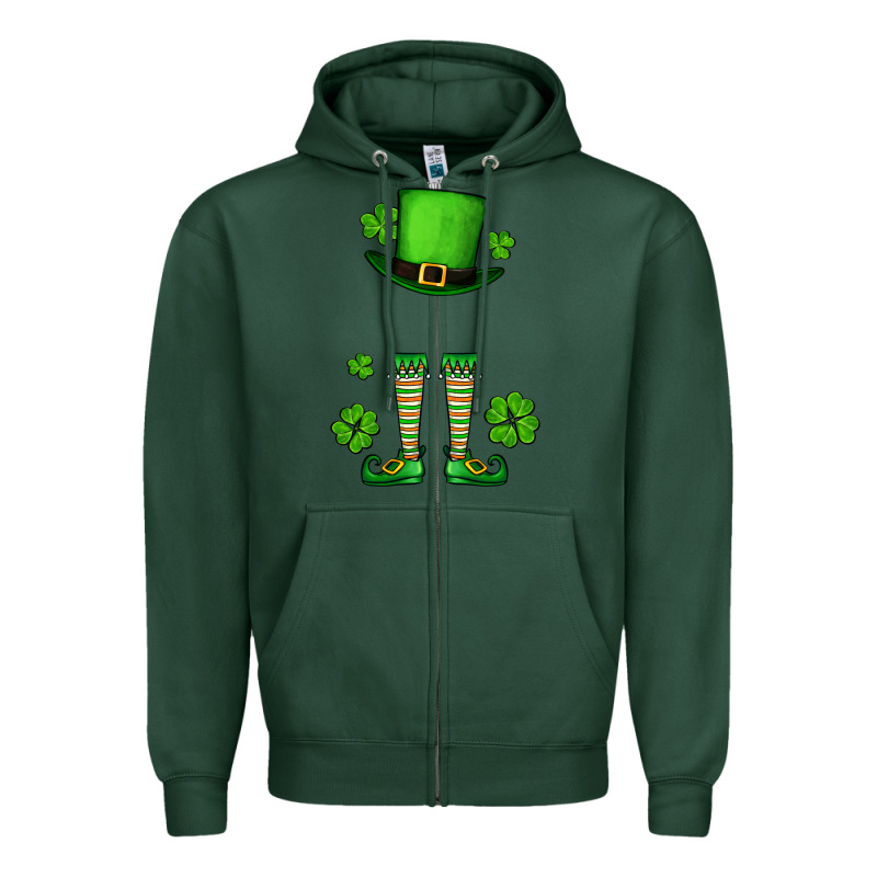 Custom Name St. Patrick's Leprechaun Zipper Hoodie by OliviaCreatesArt | Teevron