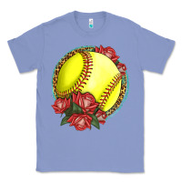Colony Blue Western Softball With Roses Classic Tee - LillyAllenDesigns