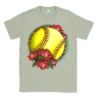 Matcha Western Softball With Roses Classic Tee - LillyAllenDesigns