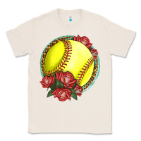 Natural Western Softball With Roses Classic Tee - LillyAllenDesigns