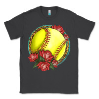Smoke Western Softball With Roses Classic Tee - LillyAllenDesigns