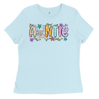 Baby Blue auntie Ladies Tee - MaliasSmallBusiness