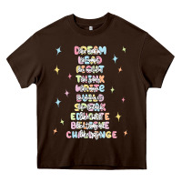Chocolate Brown jesus names believe Heavy Core Tee - MaliasSmallBusiness