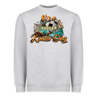 Heather Grey It's a Soccer Kinda Day Heavyweight Sweatshirt - HowdyJamesFarm