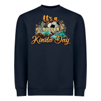 Navy It's a Soccer Kinda Day Heavyweight Sweatshirt - HowdyJamesFarm