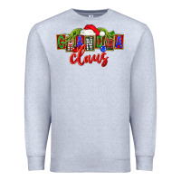 Heather Grey Christmas Grandma Claus Premium Sweatshirt - FaDigitalArtStudio