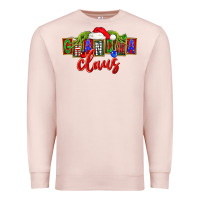 Pale Pink Christmas Grandma Claus Premium Sweatshirt - FaDigitalArtStudio