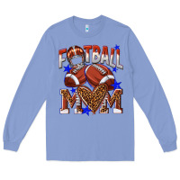 Colony Blue American Football Mom Long Sleeve Tee - NancyCooperArtShop