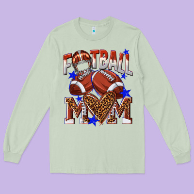 American Football Mom Long Sleeve Tee Designed By Nancycooperartshop