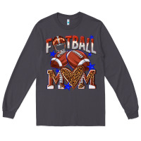 Smoke American Football Mom Long Sleeve Tee - NancyCooperArtShop
