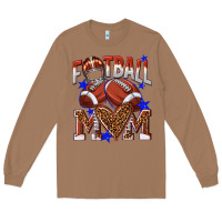 Toasted Coconut American Football Mom Long Sleeve Tee - NancyCooperArtShop