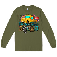 Army Green transportation squad school bus Long Sleeve Tee - Jasminsmagicworld