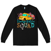 Black transportation squad school bus Long Sleeve Tee - Jasminsmagicworld
