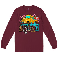 Burgundy transportation squad school bus Long Sleeve Tee - Jasminsmagicworld